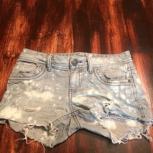 Armani exchange distress jean shorts sz2